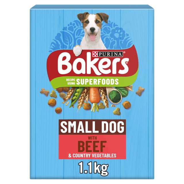 Bakers Small Dry Dog Food Beef and Veg, 1.1kg