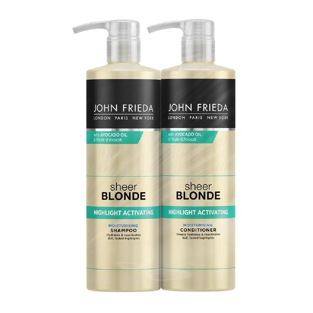 John Frieda Sheer Blonde Moisturising Shampoo & Conditioner, 2 x 500ml