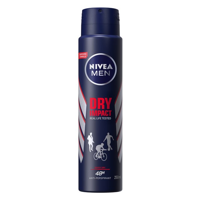 Nivea Men Dry Impact Anti-Perspirant Deodorant Spray, 250ml
