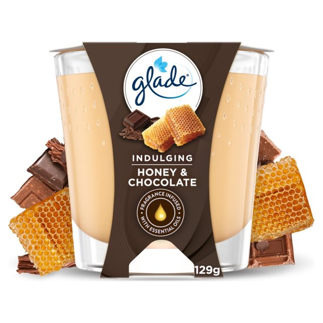 Glade Candle Honey & Chocolate Air Freshener, 129g