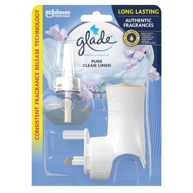 Glade Electric Holder & Refill Clean Linen Scented Oil Plugin, 20ml