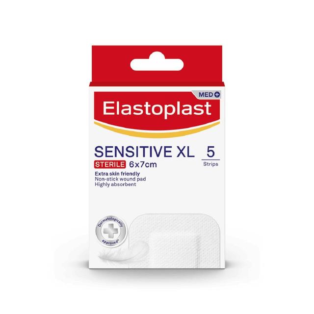 Elastoplast XL Sensitive Dressing Plasters 5s, 5 Per Pack