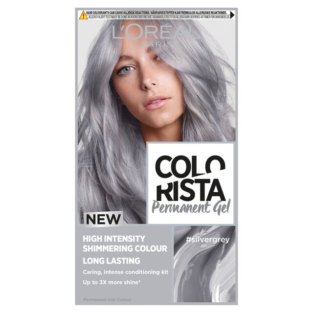 L Oreal Paris Colorista Silver Grey Permanent Gel Hair Dye Ocado