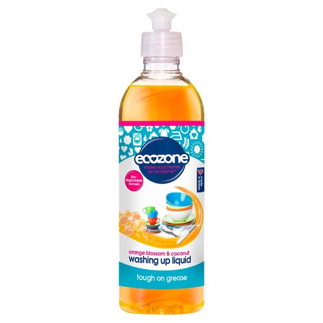 Ecozone Concentrated Washing Up Liquid Orange Blossom & Coconut, 500ml
