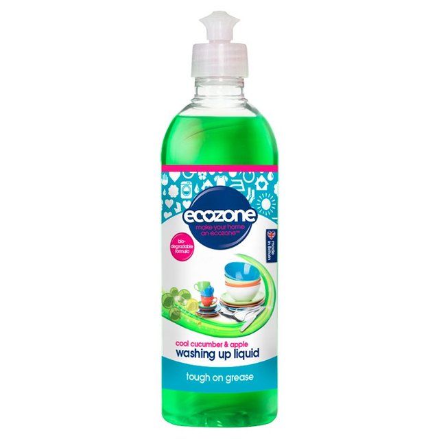 Ecozone Concentrated Washing Up Liquid Cool Cucumber & Apple, 500ml