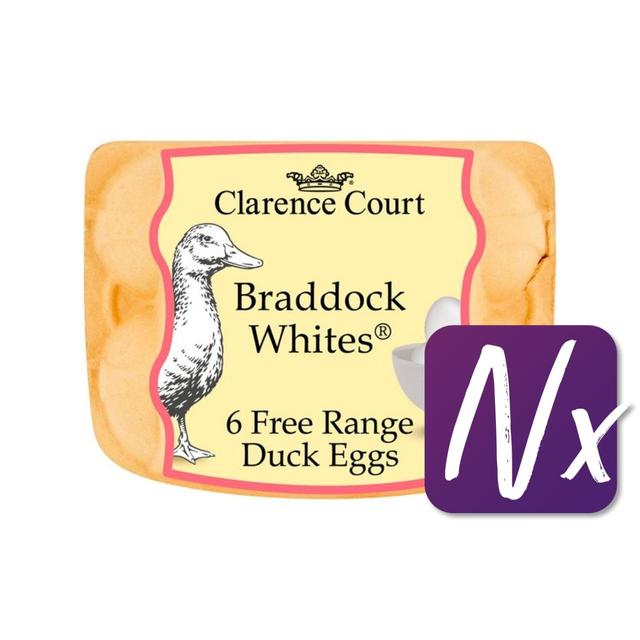 Clarence Court Free Range White Duck Eggs, 6 Per Pack