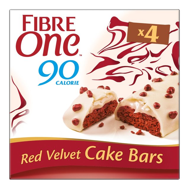 Nature Valley Fibre One 90 Calorie Red Velvet Cake Bars, 4 x 25g