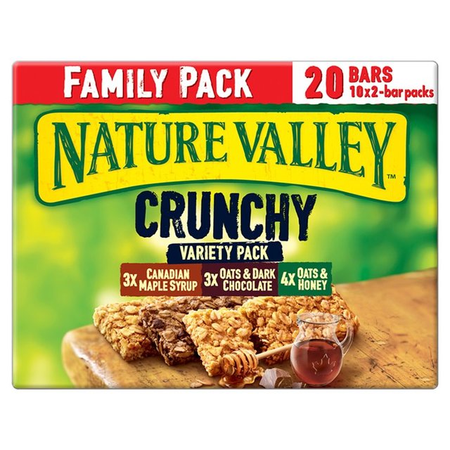 Nature Valley Crunchy Variety Pack Cereal Bars Family Size, 10 x 42g
