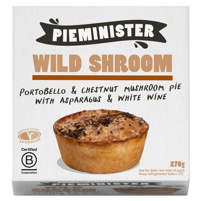 Pieminister Wild Shroom Mushroom, Asparagus & Cream Pie, 270g