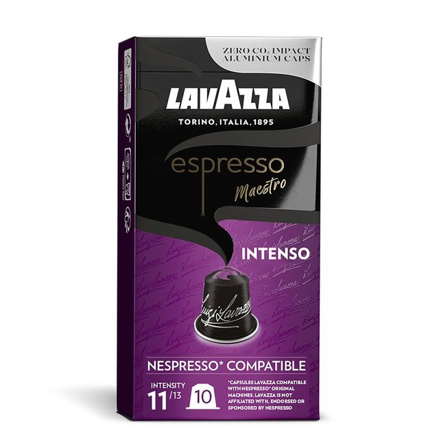 Lavazza Espresso Intenso Aluminium Nespresso Compatible Capsules, 10 Per Pack