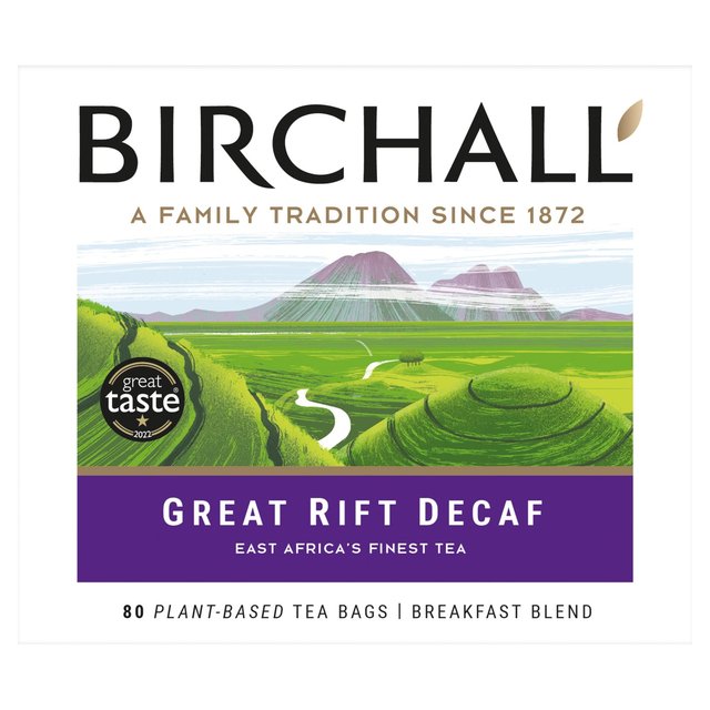 Birchall Great Rift Decaf Everyday Tea Bags, 80 Per Pack