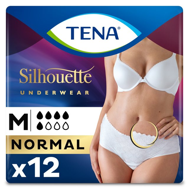 Tena Lady Silhouette Incontinence Pants Normal Medium, 12 Per Pack