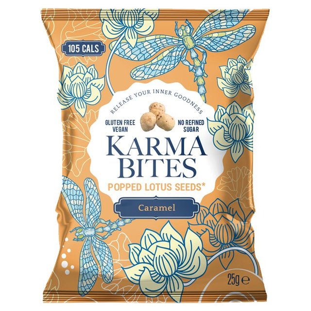 Karma Bites Popped Lotus Seeds Caramel, 25g