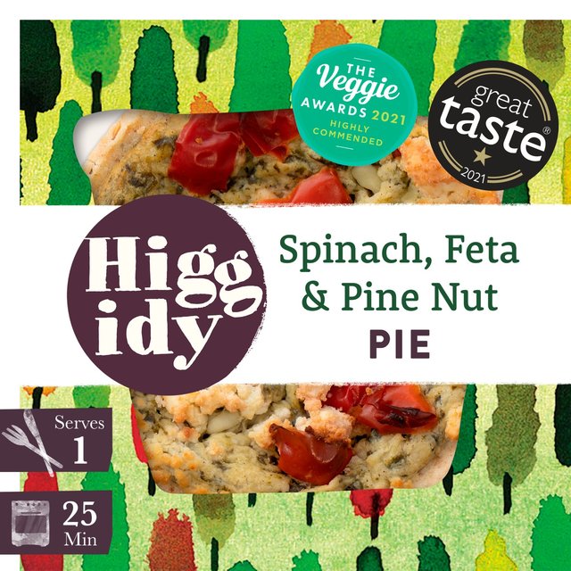 Higgidy Spinach & Pine Nut Pie, 270g
