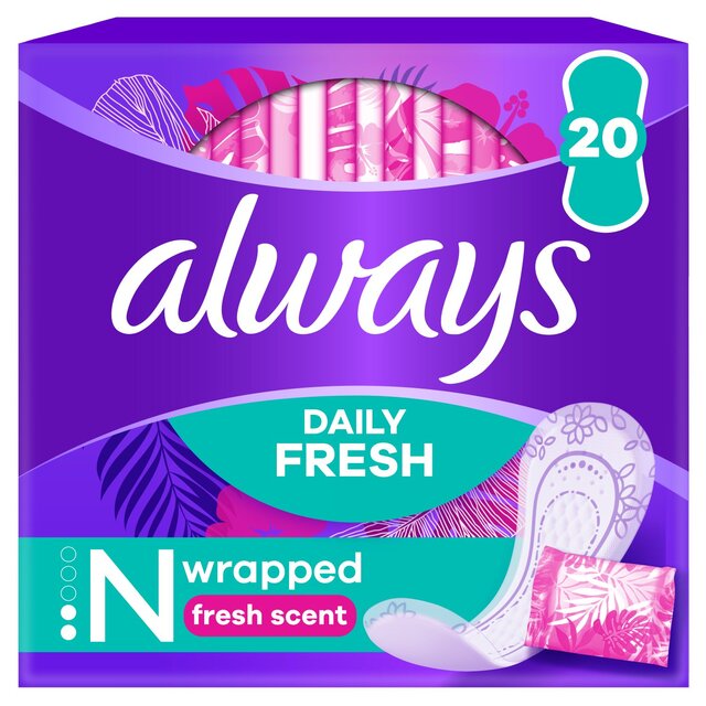 Always Dailies Singles Normal To Go Scented Panty Liners Ocado