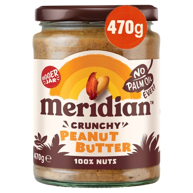Meridian Crunchy Peanut Butter 100% Nuts, 470g