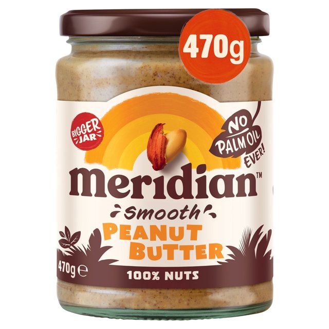 Meridian Smooth Peanut Butter 100% Nuts, 470g