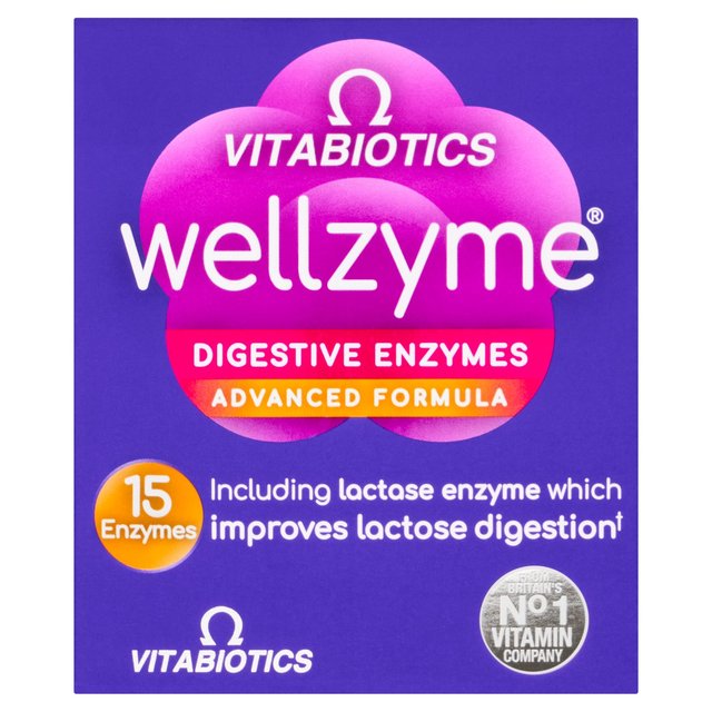 Vitabiotics Wellzyme Digestive Enzymes Advanced Formula Capsules, 60 Per Pack