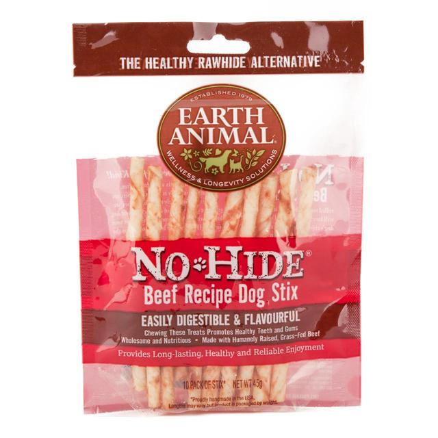 Earth Animal No Hide Beef Stix Dog Treats, 10 Per Pack