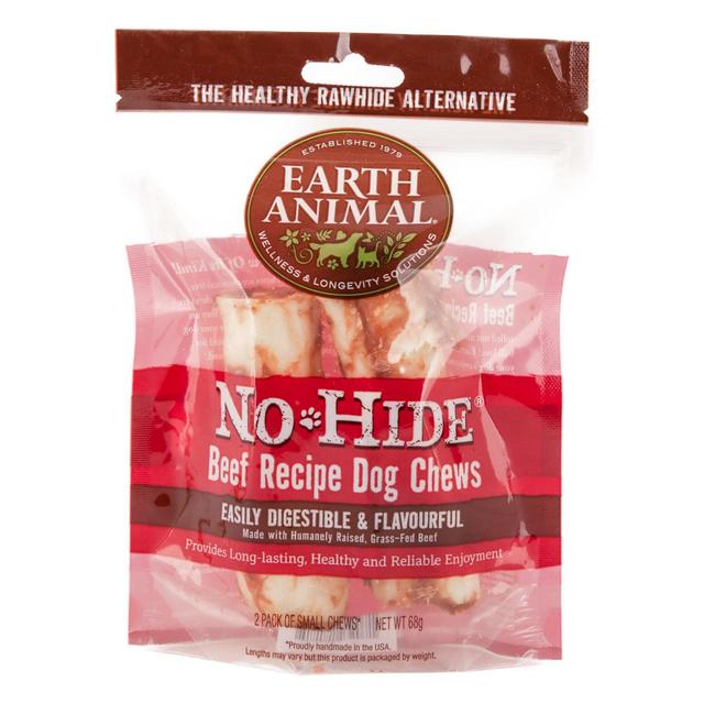 Earth Animal No Hide Beef Small Chews Dog Treats, 2 Per Pack