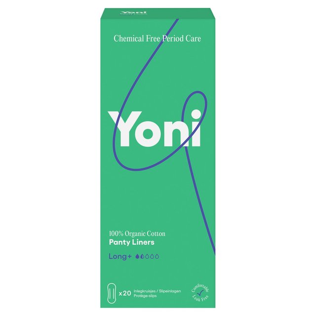 Yoni Organic Panty Liners Long+, 20 Per Pack