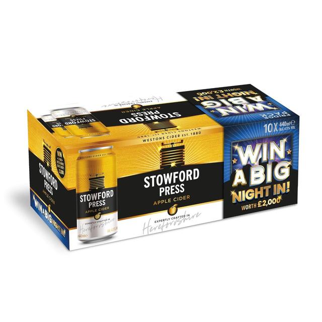 Stowford Press Medium Dry Cider Cans, 10 x 440ml