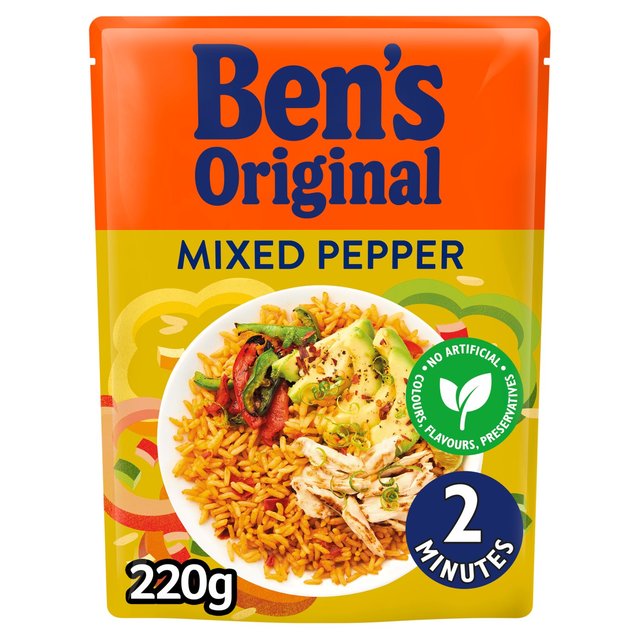 Bens Original Mixed Pepper Microwave Rice, 220g