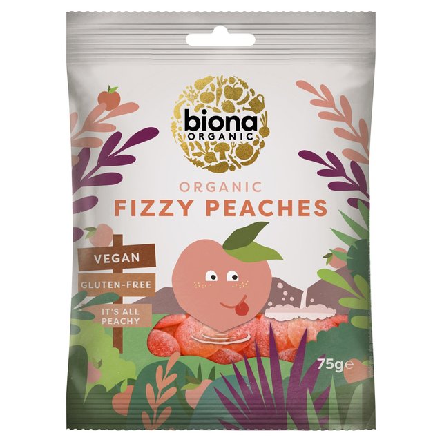 Biona Organic Fizzy Peaches, 75g