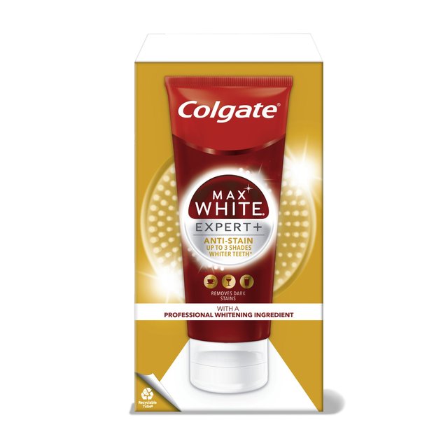 Colgate Max White Expert Anti-Stain Whitening Toothpaste, 75ml