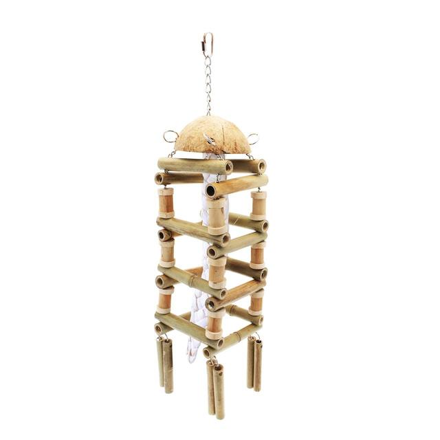 Happy Pet Nature First Coco Reel Tower Bird Toy, 70x15x15cm