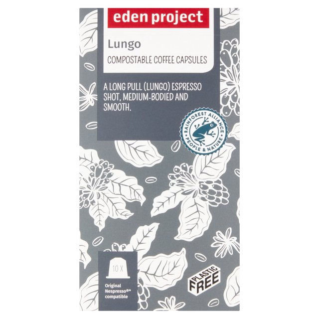 Eden Project Home Compostable Nespresso Capsules, Lungo, 10 Per Pack