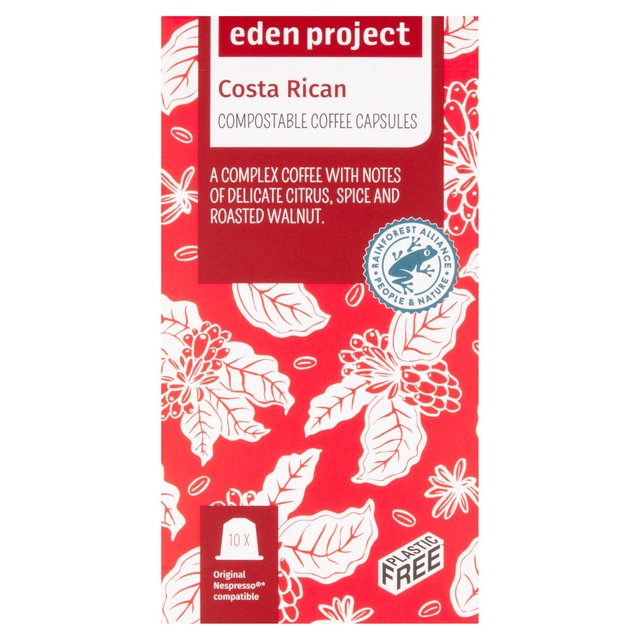 Eden Project Home Compostable Nespresso Capsules, Costa Rica, 10 Per Pack
