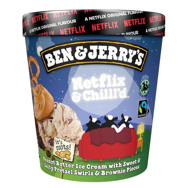 Ben & Jerry’s Netflix & Chilll’d Peanut Butter Ice Cream Tub, 465ml