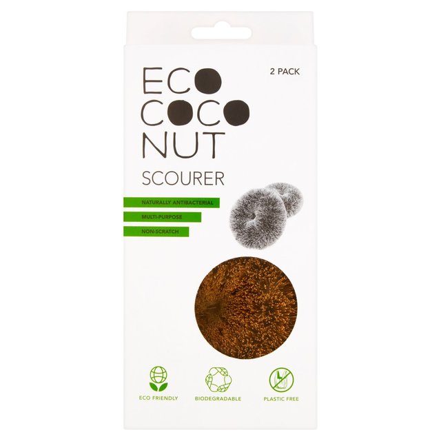 EcoCoconut Twin Pack Scourers, 2 Per Pack