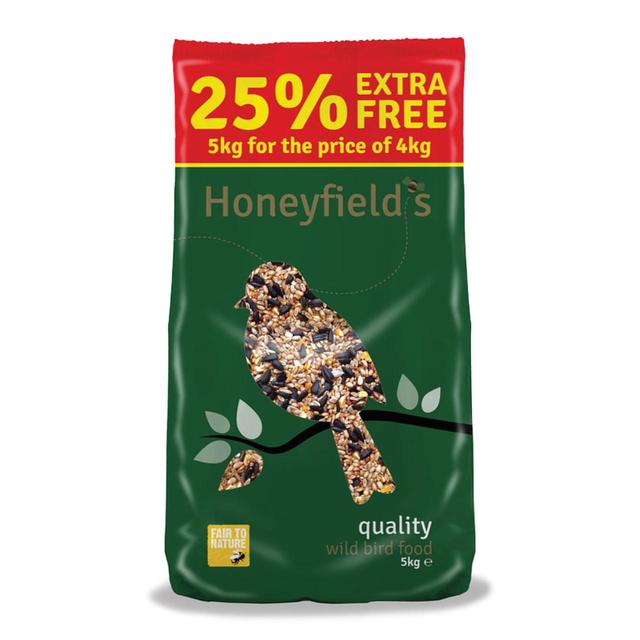 Honeyfield’s Quality Blend Wild Bird Food 25% Extra Free, 5kg