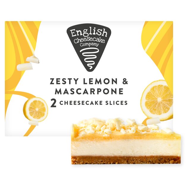 English Cheesecake Company Lemon Mascarpone Cheesecake Slices, 2 x 107g