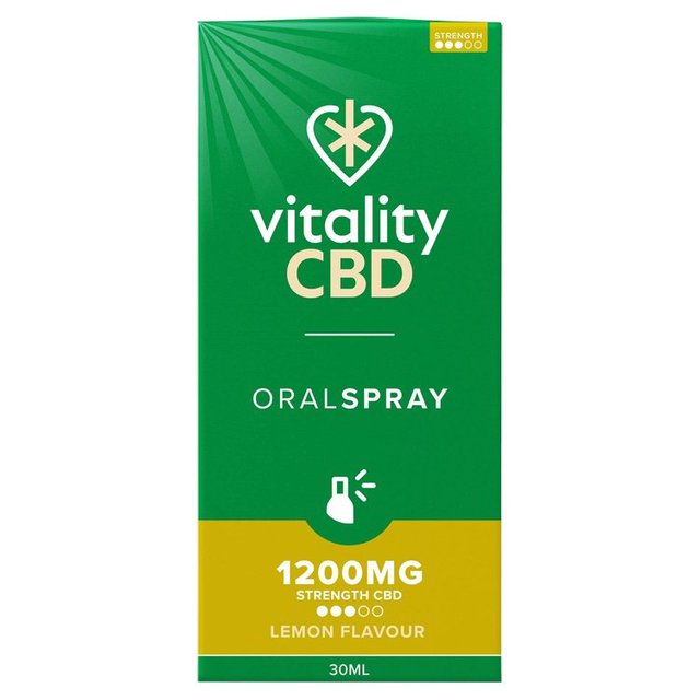 Vitality Cbd Lemon Oral Spray 1200mg With Mct Oil, 30ml