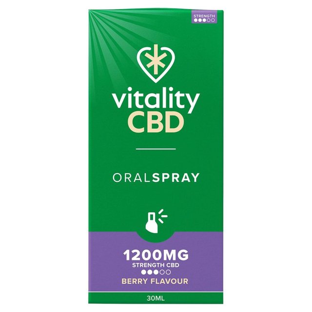 Vitality Cbd Berry Oral Spray 1200mg With Mct Oil, 30ml