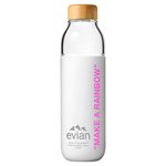 Evian SOMA Travel Glass Water Bottle Designer Pink