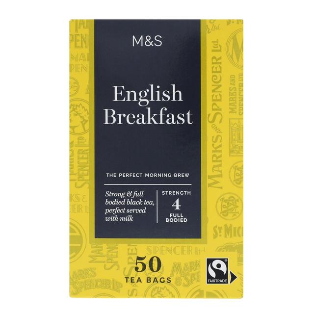 M & S Fairtrade English Breakfast Tea Bags, 50 Per Pack