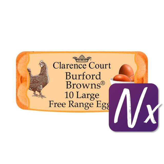 Clarence Court Burford Brown Large Free Range Eggs, 10 Per Pack
