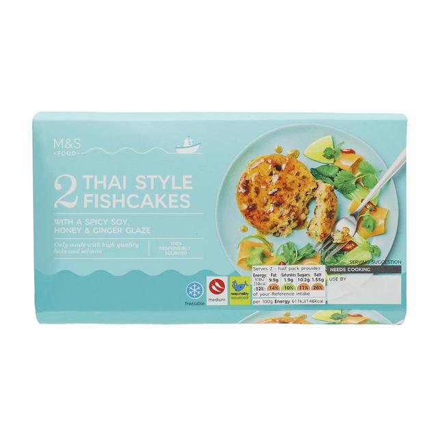 M & S 2 Thai Style Fishcakes, 320g
