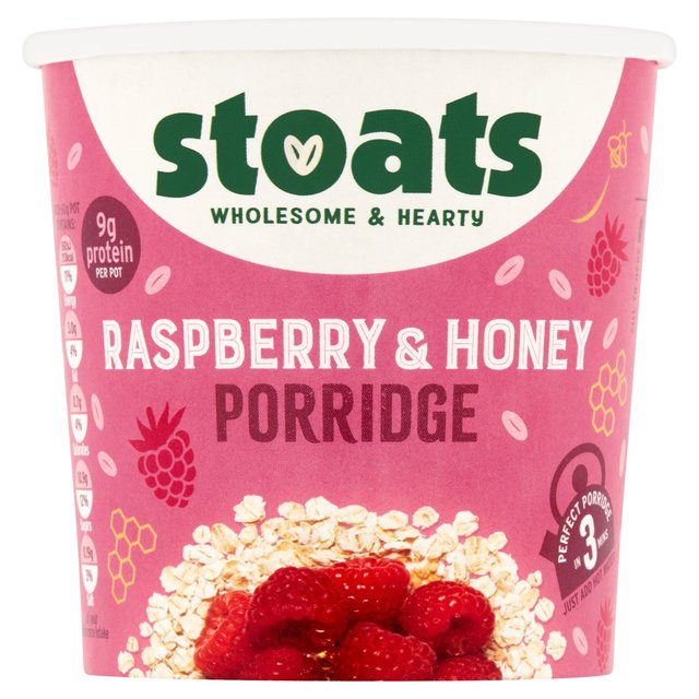 Stoats Porridge Pot Raspberry & Honey, 60g