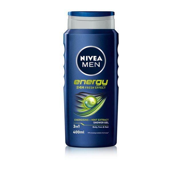 Nivea For Men Energy Mint Extract 3 in 1 Shower Gel, 400ml