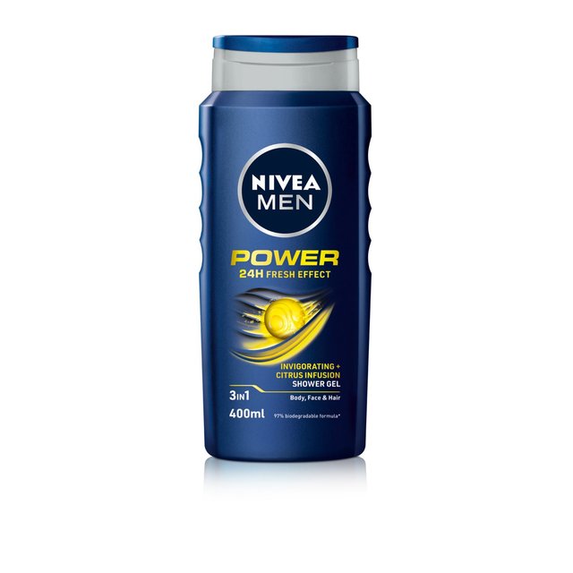 Nivea For Men Power 3 in 1 Shower Gel, 400ml