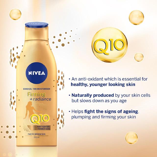 NIVEA Q10 Gradual Tan Firming Body Moisturiser Fair To Medium Skin | Ocado