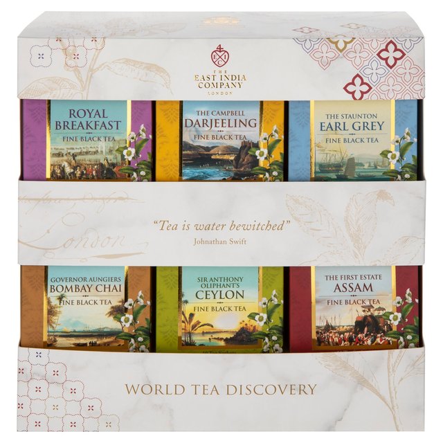 The East India Company World Tea Discovery Black Teabag Selection Box, 60 Per Pack