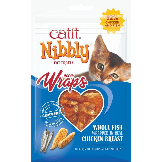 Catit Nibbly Wraps Chicken & Fish Cat Treat, 30g