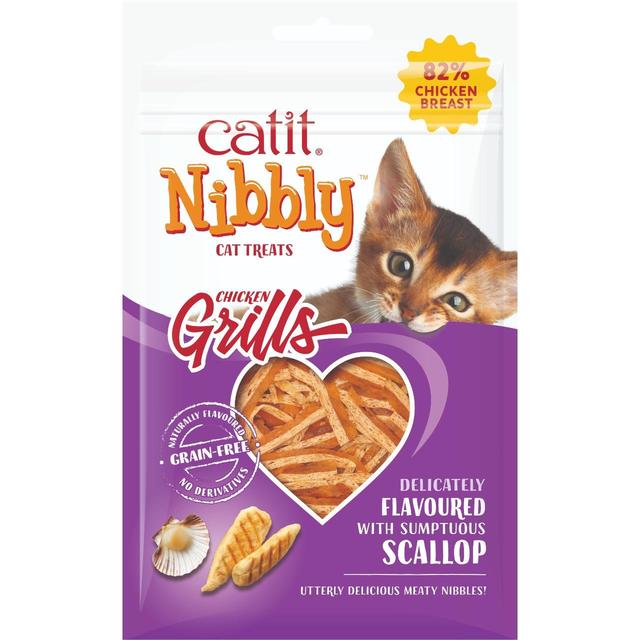 Catit Nibbly Grills Chicken & Scallop Cat Treat, 30g