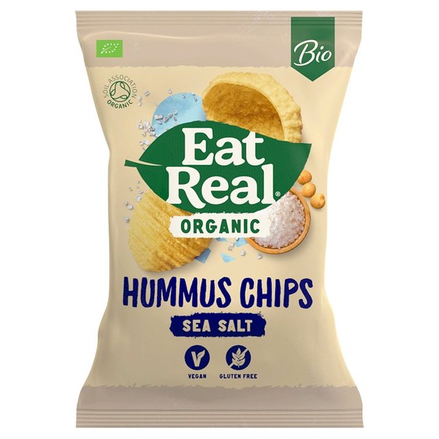 Eat Real Org Hummus SeaSalt Chips, 100g